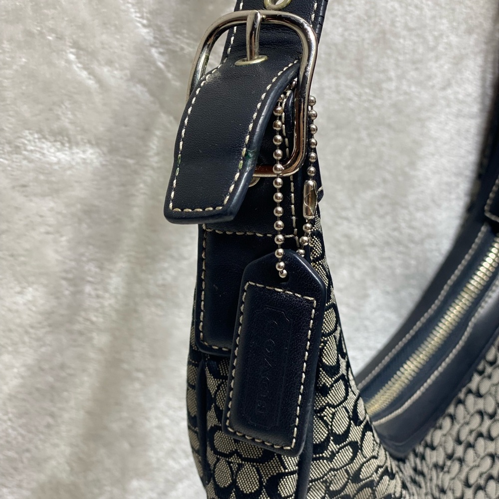COACH Y2K 2002 Vintage Grey Mini Signature C Soho Hobo Jacquard Shoulder Bag - Picture 12 of 14